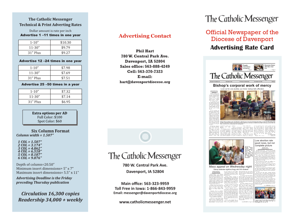 The Catholic Messenger Ads Brochure