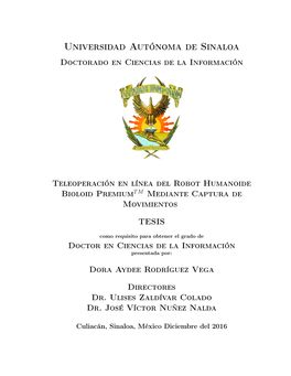Universidad Autónoma De Sinaloa Doctorado En Ciencias De La Información