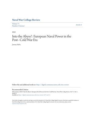 European Naval Power in the Post–Cold War Era Jeremy Stöhs