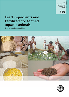 Feed Ingredients and Fertilizers for Farmed Aquatic Animals