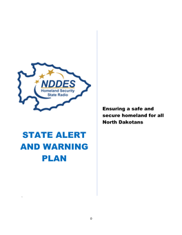 State Alert and Warning Plan March 2018