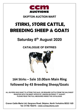 Stirks, Store Cattle, Breeding Sheep & Goats