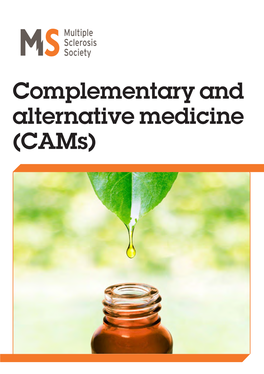 Complementary and Alternative Medicine (Cams) Section Headline