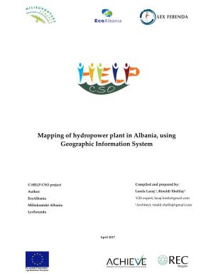 Mapping of Hydropower Plant in Albania, Using Geographic Information System