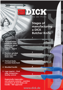 Stages of Manufacturing a DICK Butcher Knife