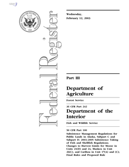 Department of Agriculture