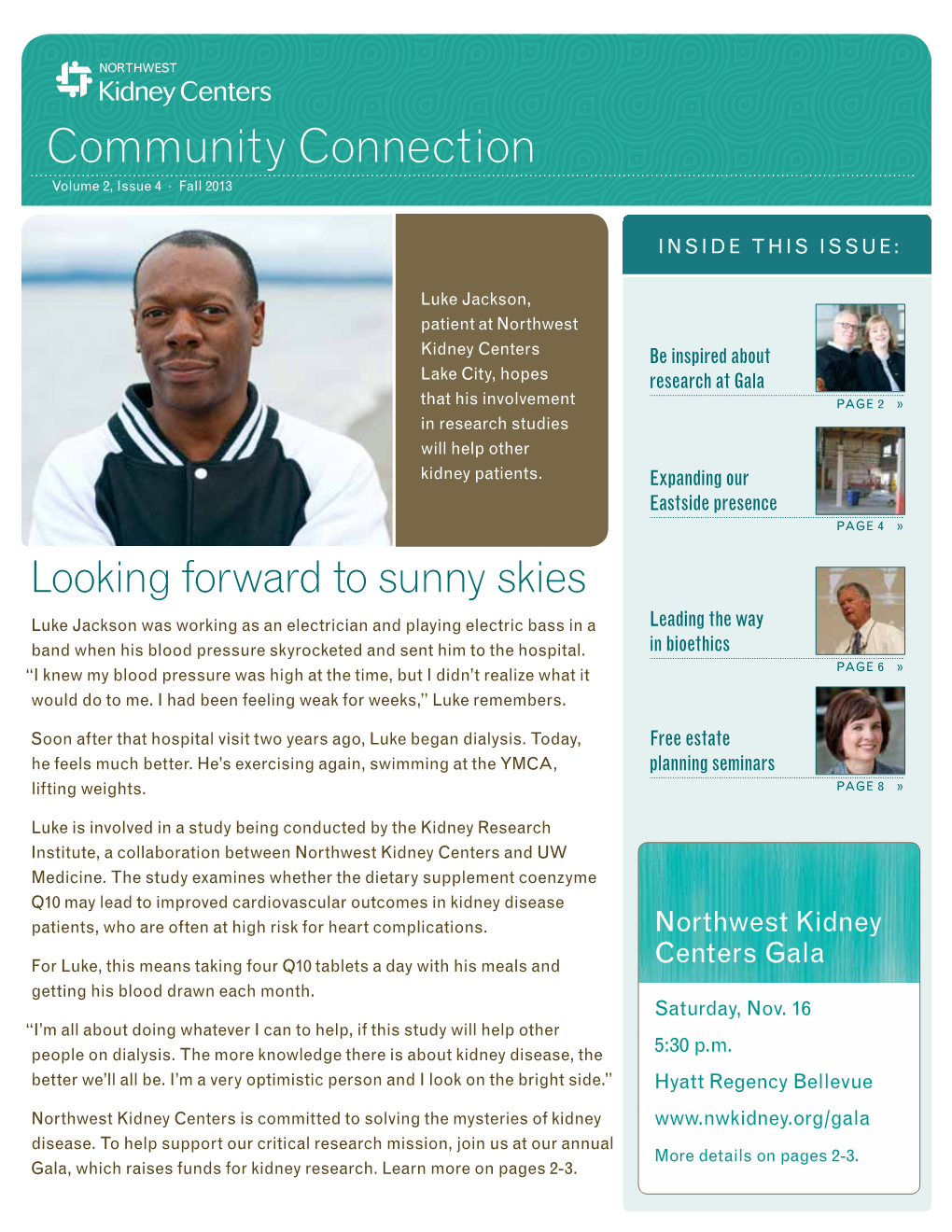Community Connection Volume 2, Issue 4 · Fall 2013