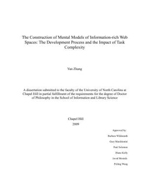 The Construction of Mental Models of Information-Rich Web Spaces: the Development Process and the Impact of Task Complexity