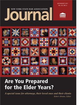 Are You Prepared for the Elder Years?
