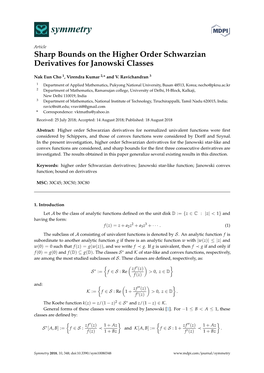 Sharp Bounds on the Higher Order Schwarzian Derivatives for Janowski Classes