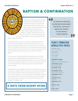(August 2020) Baptism & Confirmation