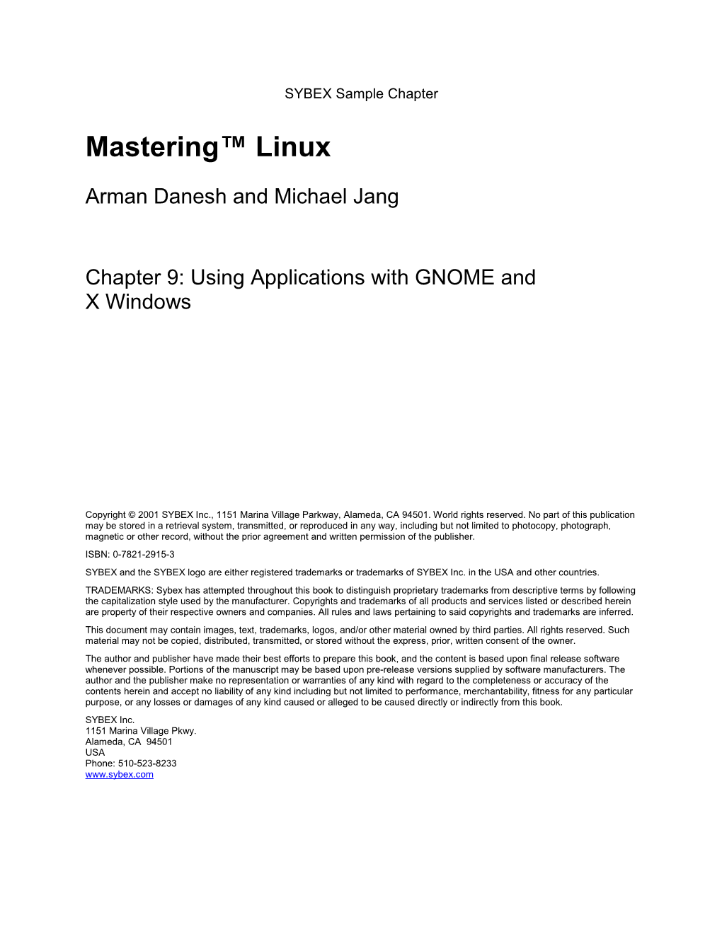 Mastering™ Linux