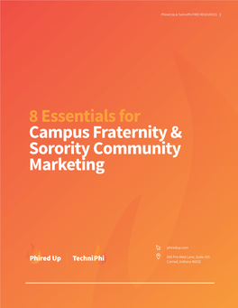 8 Essentials for Campus Fraternity & Sorority Community Marketing