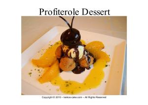 Profiterole Dessert