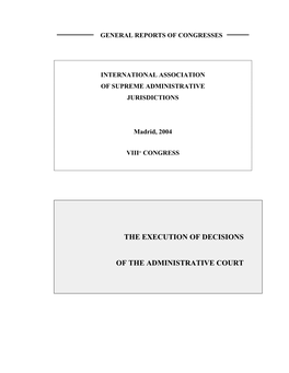The Execution of Decisions of the Administrative Court