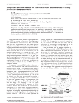 Simple and Efficient Method for Carbon Nanotube Attachment to Scanning