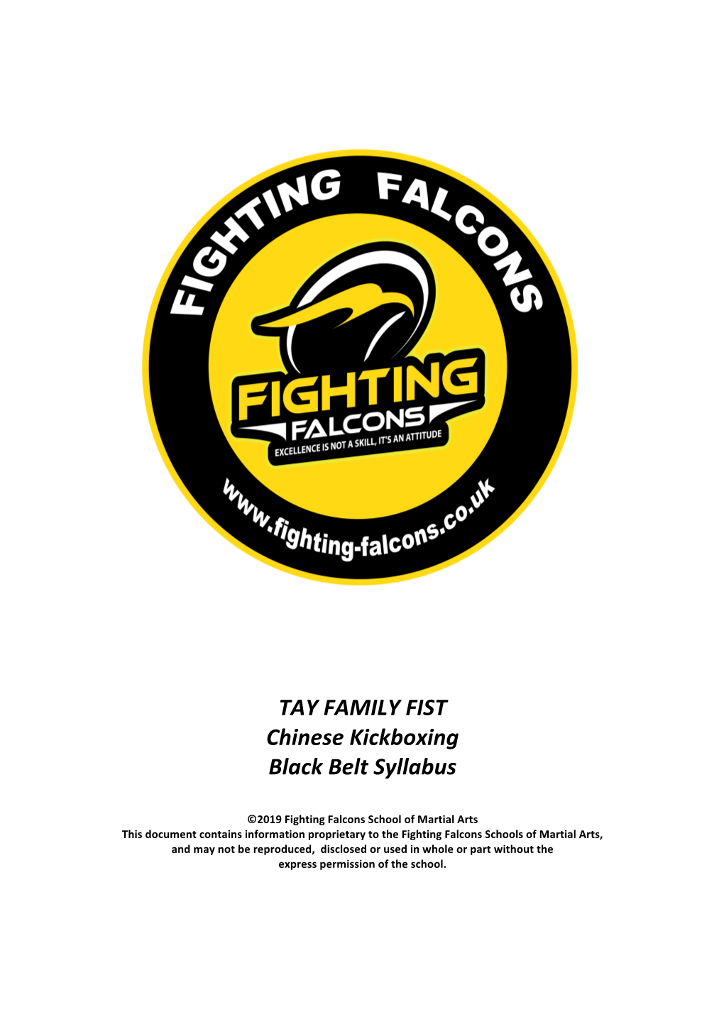 TAY FAMILY FIST Chinese Kickboxing Black Belt Syllabus