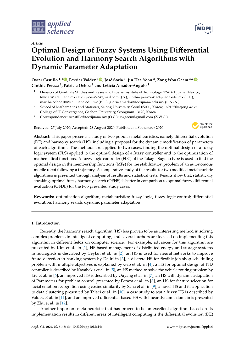 Optimal Design of Fuzzy Systems Using Differential Evolution And