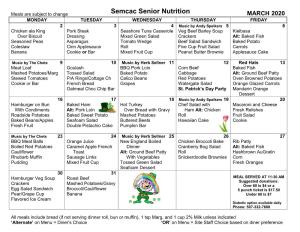 Semcac Senior Nutrition