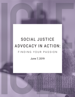 Social Justice Advocacy in Action: Finding Your Passion