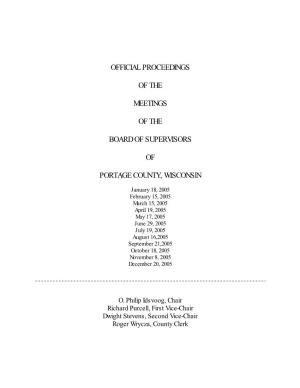 Official Proceedings of the Meetings of the Board Of