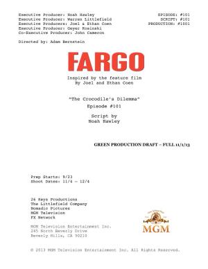 Fargo #101 Production Draft