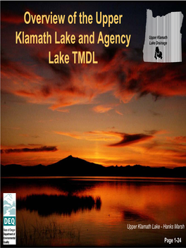 Overview of the Upper Klamath Lake and Agency Lake TMDL