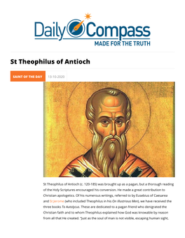 St Theophilus of Antioch