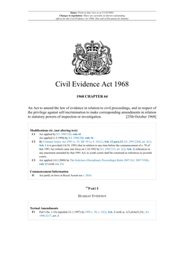 Civil Evidence Act 1968
