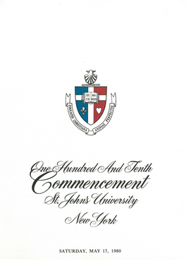 Saturday, May 17, 1980 St.John's University New York
