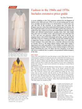 Fashion in the 1960S and 1970S Includes Extensive Price Guide