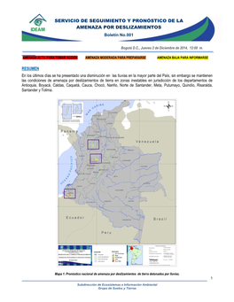 Servicio De Vigilancia Y Pronóstico De La Amenaza Por Deslizamientos