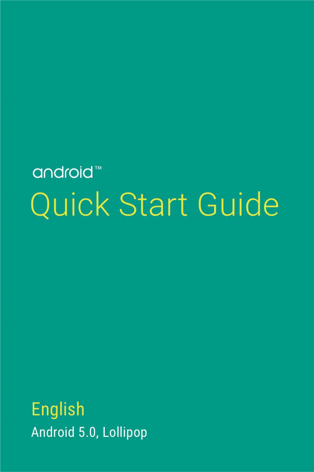 Android Quick Start Guide, Android 5.0, Lollipop