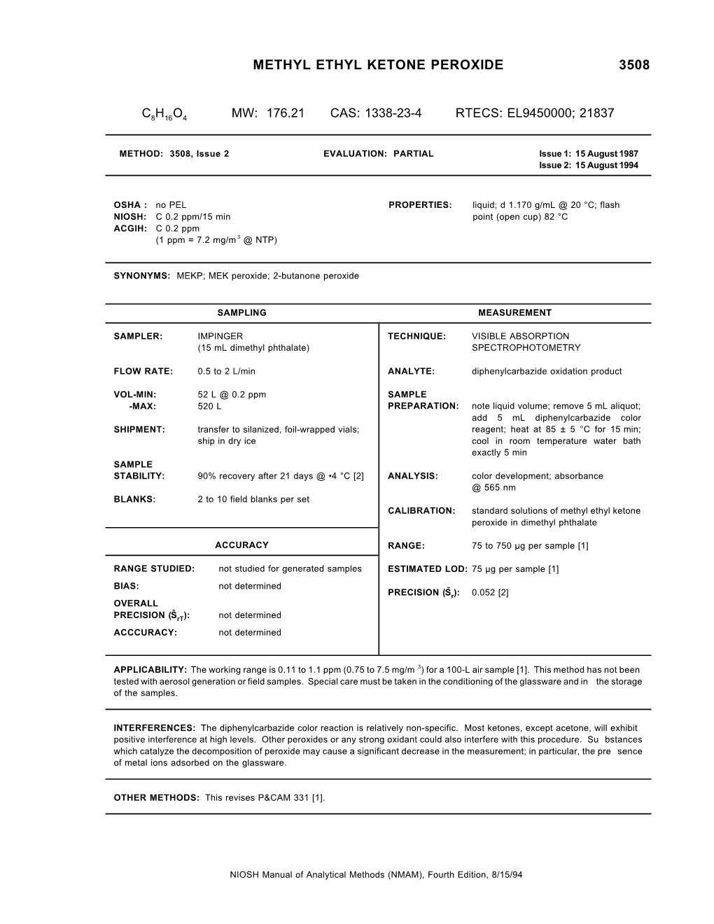 Methyl Ethyl Ketone Peroxide 3508