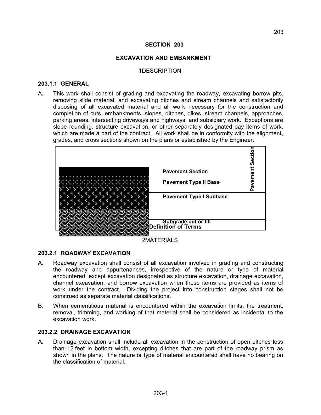 Excavation and Embankment 203