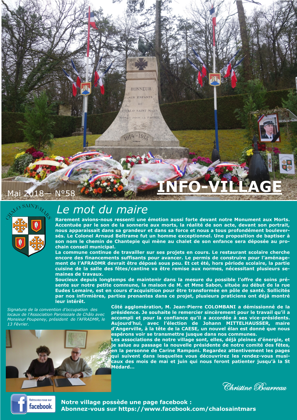 INFO-VILLAGE Le Mot Du Maire Rarement Avions-Nous Ressenti Une Émotion Aussi Forte Devant Notre Monument Aux Morts