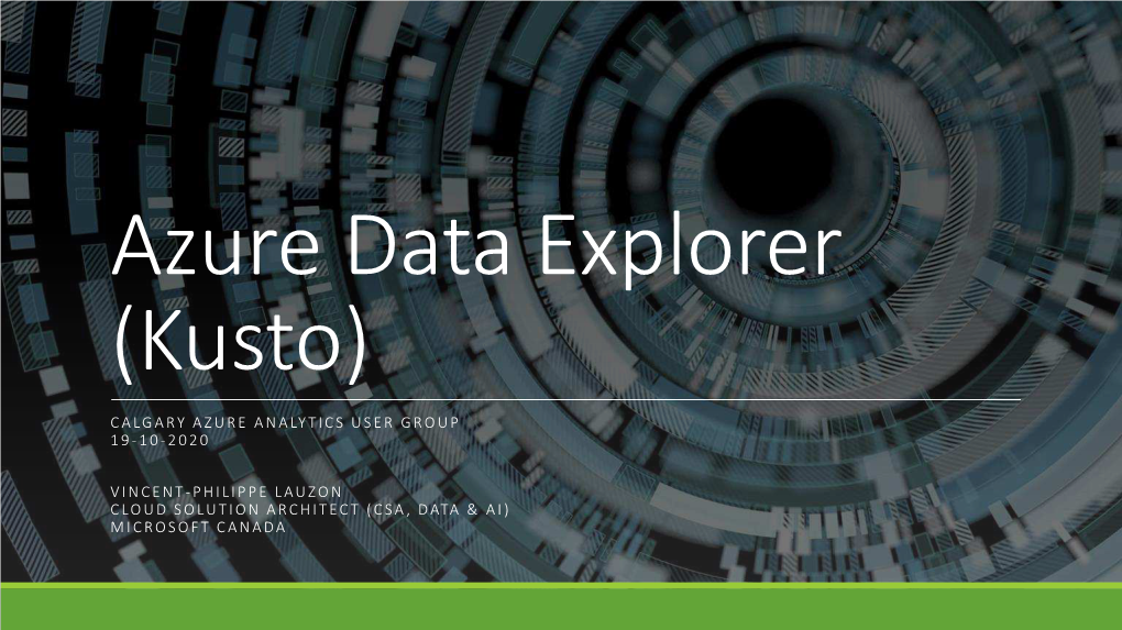 Azure Data Explorer (Kusto)