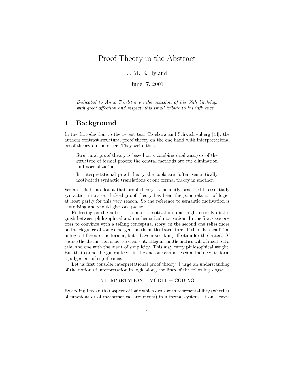 Proof Theory in the Abstract