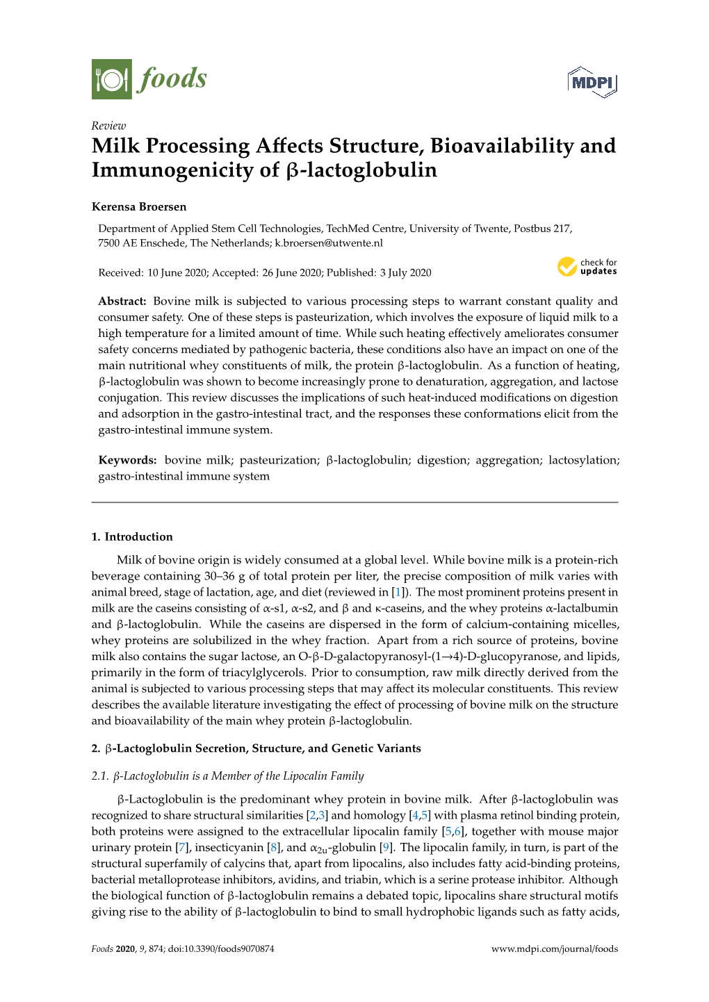 Lactoglobulin