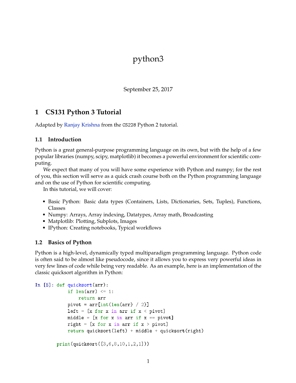 Proficiency in Python (Numpy)