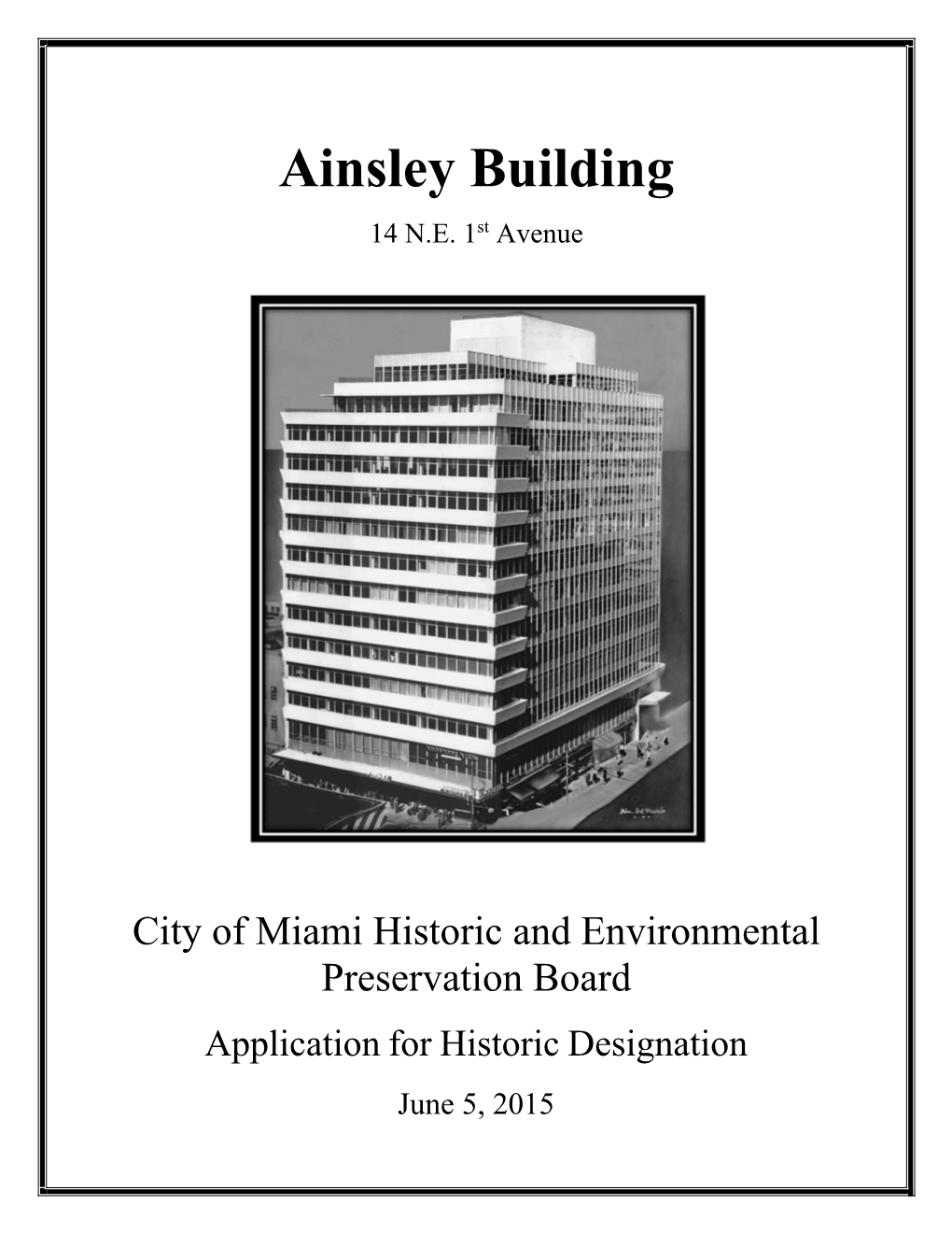 Ainsley Building 14 N.E
