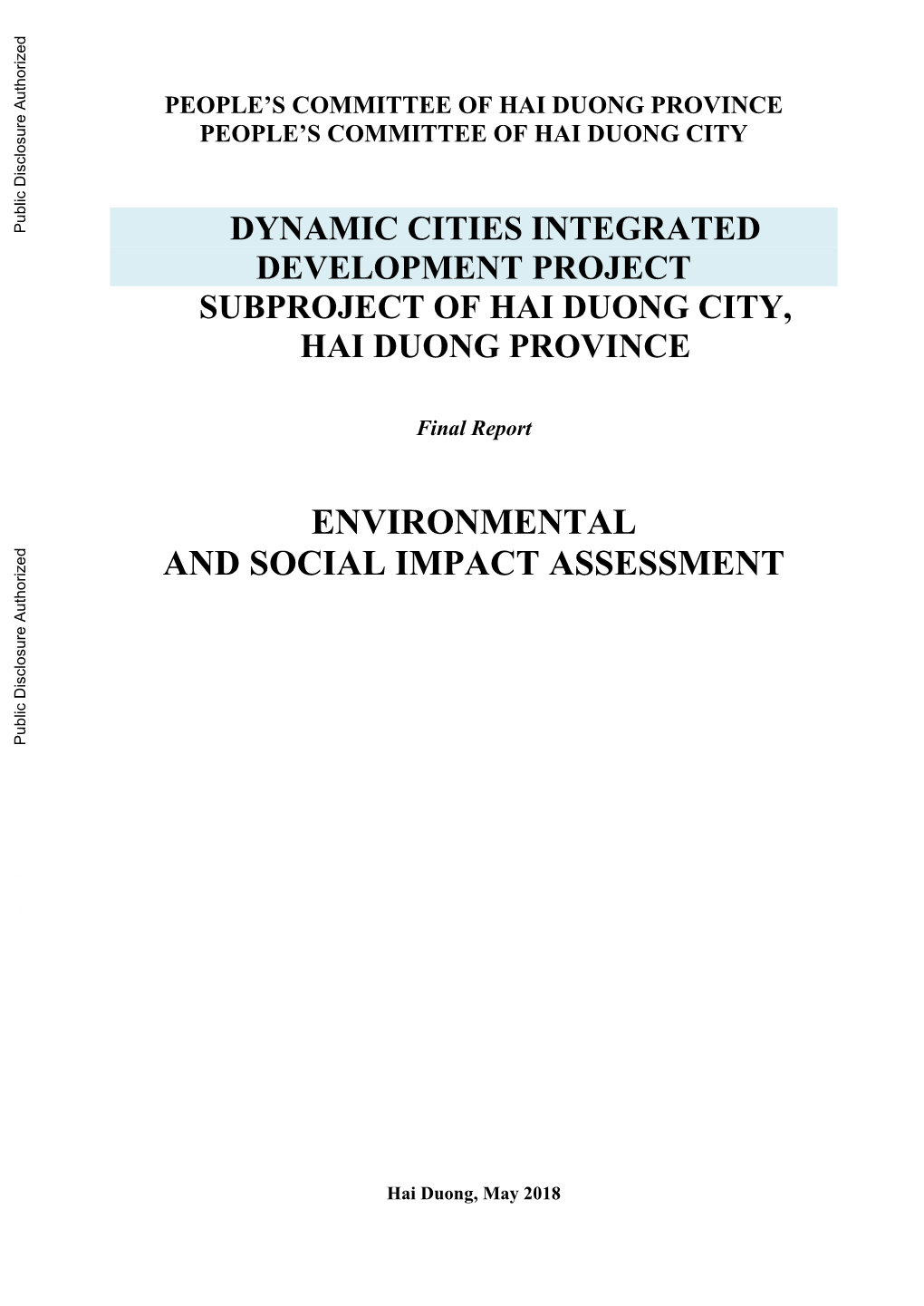 Impacts on Sensitive Receptors on Thanh Binh and Nguyen Luong Bang Roads