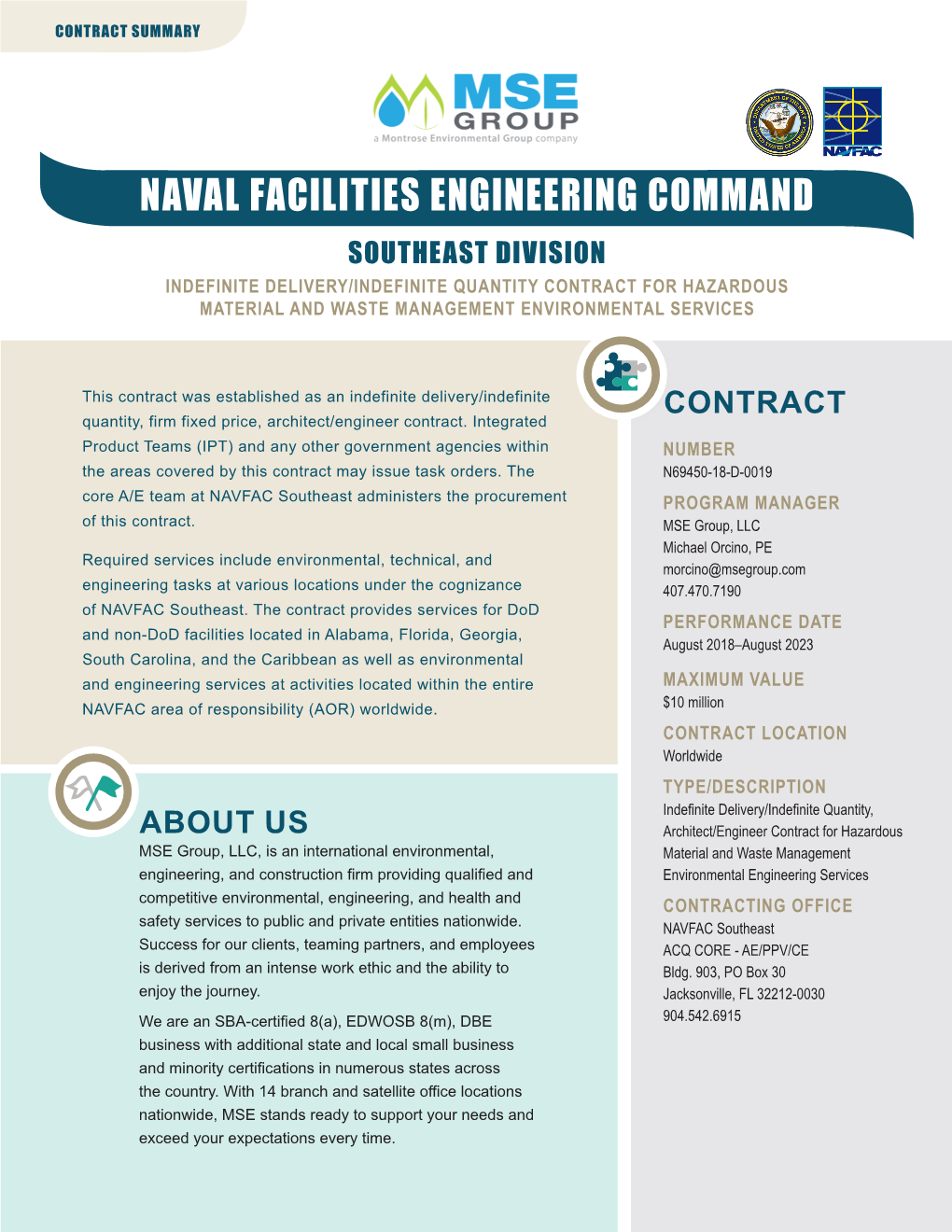 Naval Facilities Engineering Command, Southeast Division