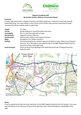 Peppard Woodland Walk by Annette Venters, Chilterns Conservation