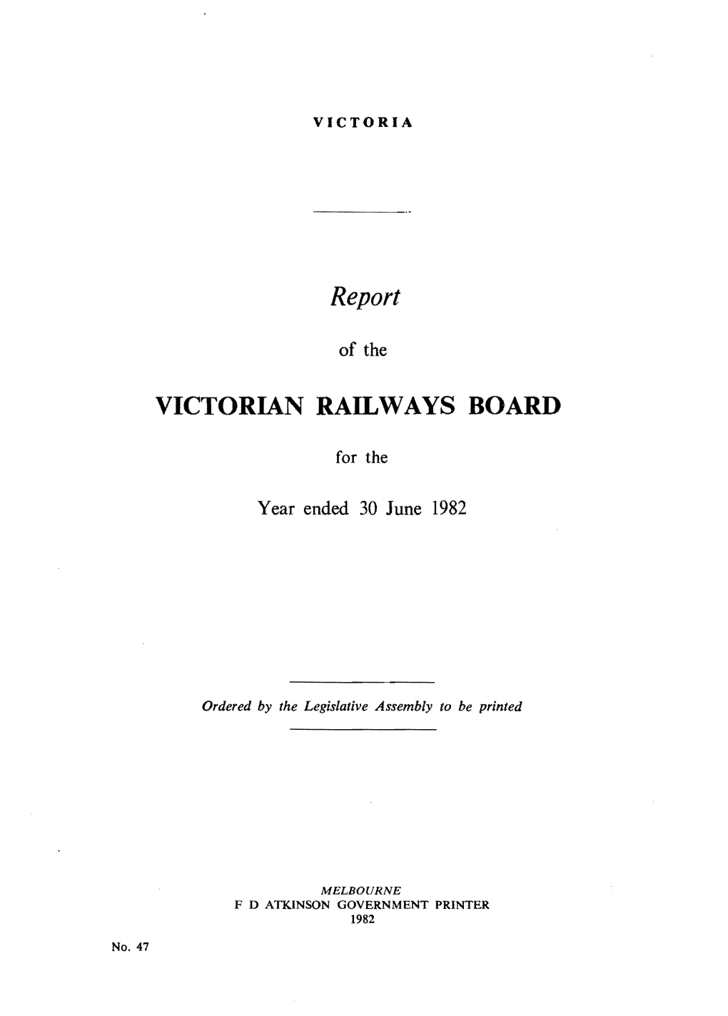 VR Annual Report 1982