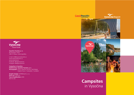 Campsites in Vysočina Published By: Vysočina Tourism, P
