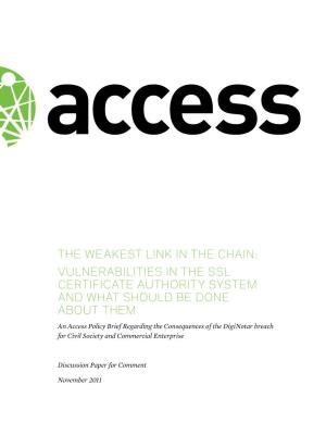 The Weakest Link in the Chain: Vulnerabilities In