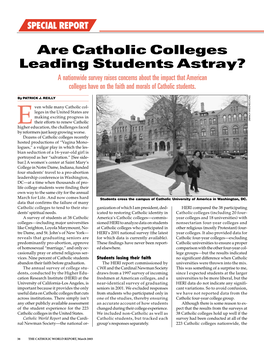 Are Catholic Colleges Leading Students Astray?