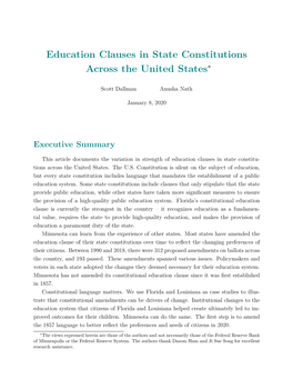 Education Clauses in State Constitutions Across the United States∗
