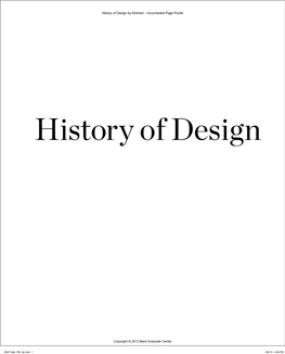 History of Design by Kirkham - Uncorrected Page Proofs